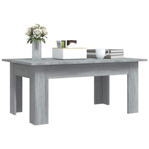 Tavolino Da Salotto Grigio Sonoma 100x60x42cm Legno Multistrato - Foto 2