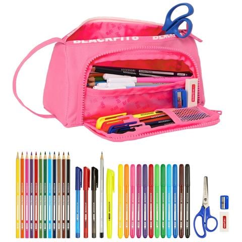 Astuccio Per La Scuola Con Accessori Blackfit8 Glow Up Rosa (32 Pezzi) - Foto 4