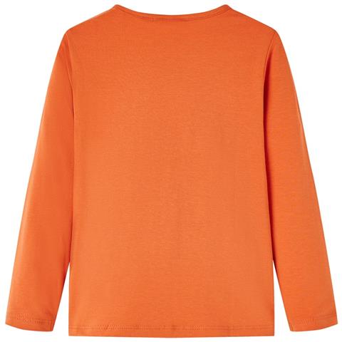Maglietta Da Bambina A Maniche Lunghe Arancione Bruciato 128 - Foto 2