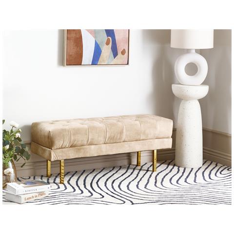 Panchina Roseville Velluto Beige - Foto 1