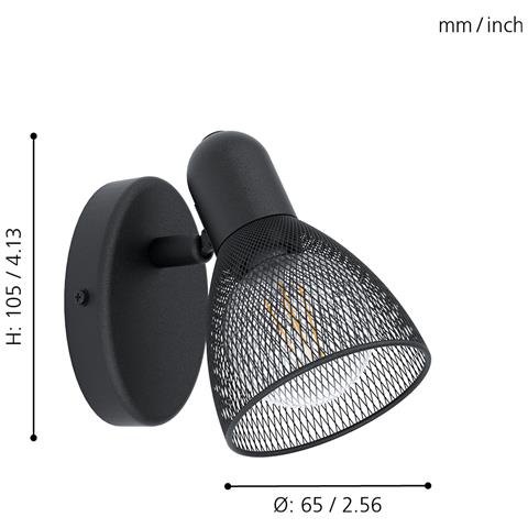 Spot Moderno Carovigno In Acciaio Nero 1 Luce E14 28w Ip20 - Foto 2
