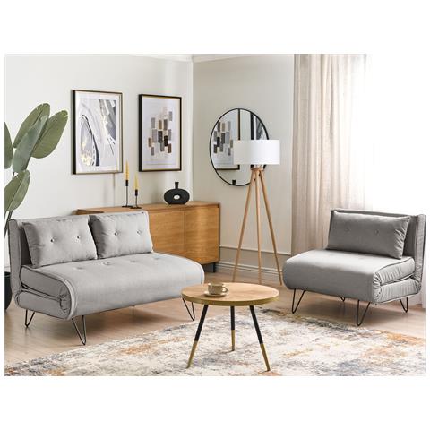 Set Da Salotto 3 Posti Vestfold Tessuto Grigio Chiaro - Foto 1