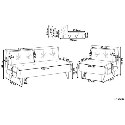 Set Da Salotto 3 Posti Vestfold Tessuto Grigio Chiaro - Foto 4