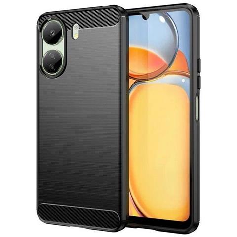 Custodia B-case Tpu Silicone Cover Case Per Xiaomi Redmi 13c - Poco C65 Carbon Metal Black - Foto 1