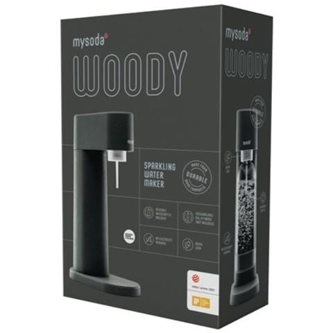 Confezione Macchina Per Gasatura Acqua + Bottiglia Da 1l - Nera - Eur-wd002f-b-fr - Foto 3