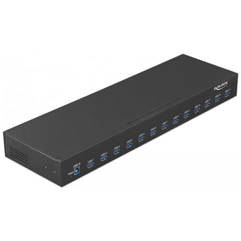 64039 hub di interfaccia USB 3.2 Gen 1 (3.1 Gen 1) Type-B 5000 Mbit /s Nero - Foto 4