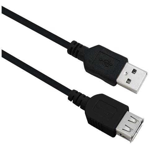 Cavo Prolunga, Usb 2.0 A Maschio /a Femmina, 0,5 M, Nero - Foto 1