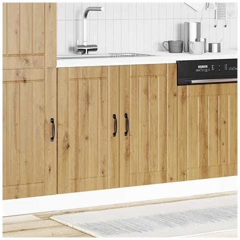 Mobile Base Lavello Lucca Rovere Artigianale Legno Multistrato - Foto 2