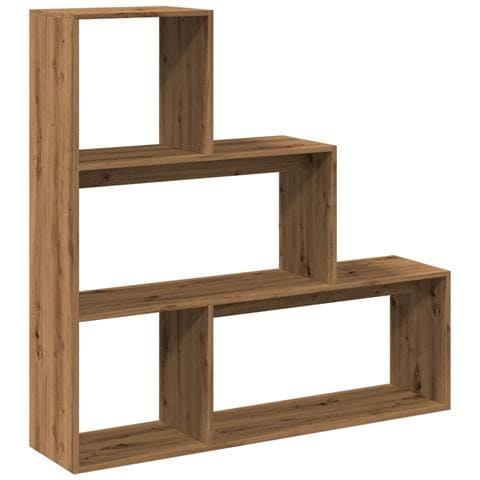 Libreria 3ripiani Rovere Artigianale 123x29x123cm In Truciolato - Foto 2