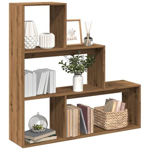 Libreria 3ripiani Rovere Artigianale 123x29x123cm In Truciolato - Foto 1
