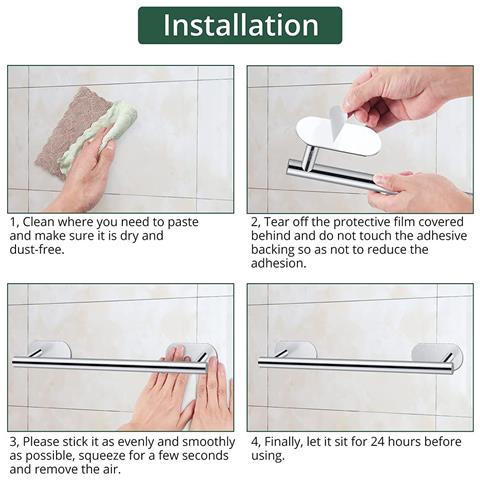 Set Di Portasciugamani Quadrato - Set Di Accessori Da Bagno Da 8 Pezzi Silver - Foto 7