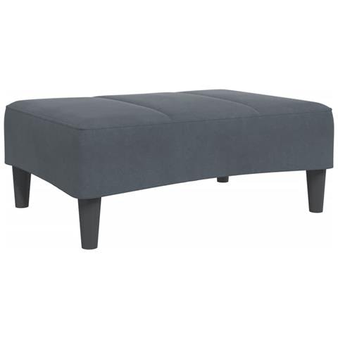 Poggiapiedi Grigio Scuro 77x55x31 Cm In Velluto - Foto 2