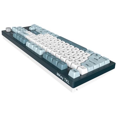 MKey TKL tastiera Gaming USB Grigio scuro, Azzurro, Bianco - Foto 8
