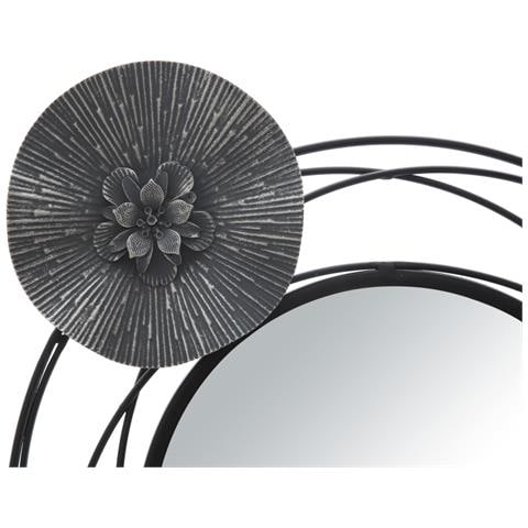 Decorazione In Metallo 3d Cerchi 25 - Grigio - Metallo - 117x5,5x49 Cm - Foto 2