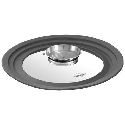 Set Universale Di Coperchi In Vetro (con Plastica), Acciaio Inox, 24/26/28 - Foto 1