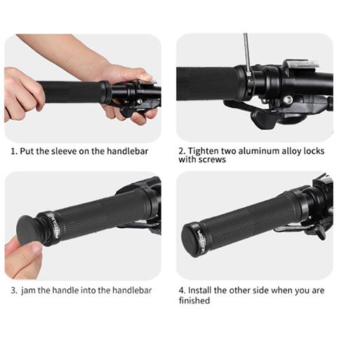 Manopole Per Manubrio Mountain Bike - Comfort E Controllo Ottimizzati Black - Foto 2