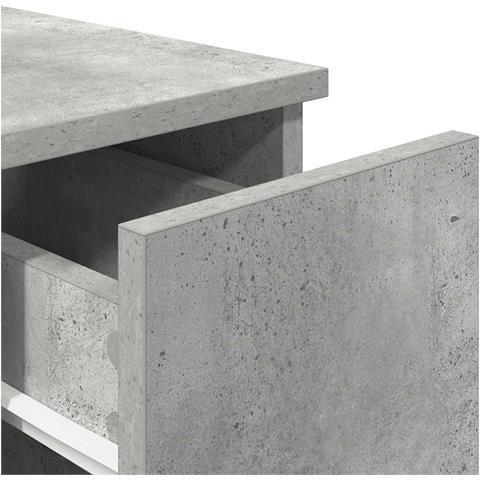Comodini con Cassetto 2 pz Grigio Cemento 20x36x60 cm - Foto 9