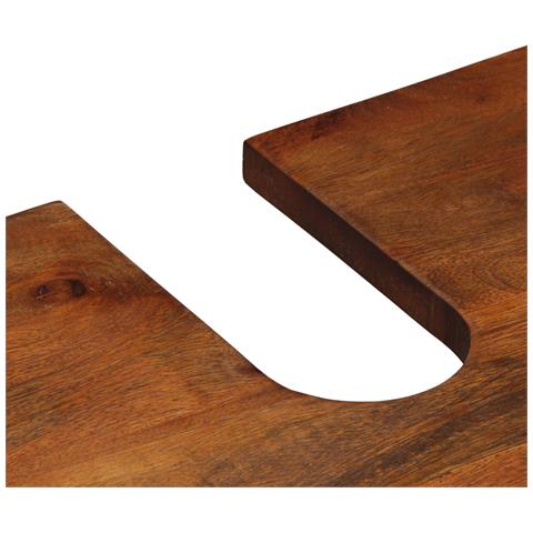 Set di Mobili da Bagno  3 Pezzi Legno Massello di Mango Grezzo, Armadio per Lavabo  62x33x58 cm Legno Massello di Mango, Specchio da Bagno  50x70x3 cm Legno Massello di Mango, Credenza  38x33x160 cm Legno Massello di Mango - Foto 9