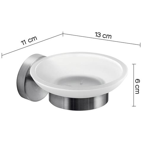 Portasapone Da Muro In Acciaio Inox Aisi 304 5011 Serie Project Satinato - Foto 2