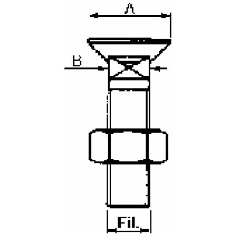 Bullone Per Vomere Tspqst A 90° M12x35 Con Dado - Foto 3