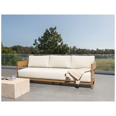 Divano Da Giardino 3 Posti Sampieri Metallo Marrone Chiaro - Foto 1