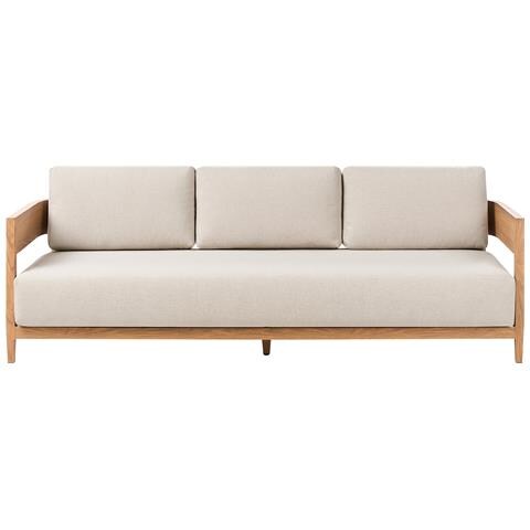 Divano Da Giardino 3 Posti Sampieri Metallo Marrone Chiaro - Foto 2