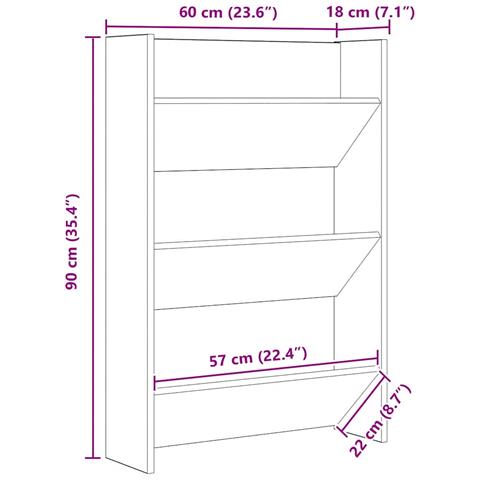 Armadi per scarpe da muro Altro Legno antico Legno multistrato - Foto 9