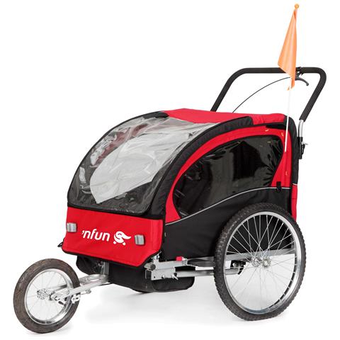 Carrello Porta Bimbo /jogging Nfun Ncab Rosso /nero - Foto 1