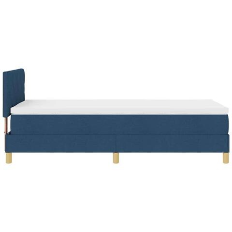 Letto a molle con materasso Blu 100 x 200 cm Tessuto - Foto 9
