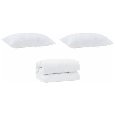 Piumone con Cuscini Altro 3 pcs Bianco 240 x 260 cm Microfibra - Foto 1