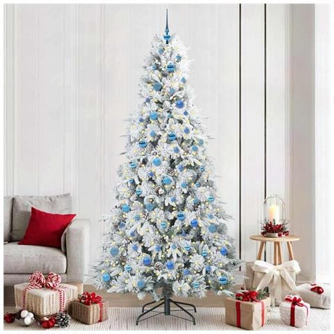 Albero di Natale Artificiale con Rami Pieghevoli Bianco 240 cm - Foto 2