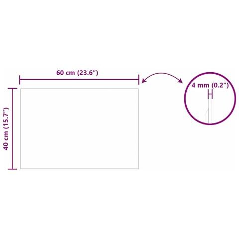 Specchio da parete 60 x 40 cm vetro temperato - Foto 8
