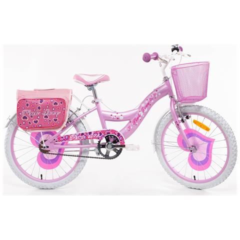 Sch Pink Love 20"" - Bicicletta Per Bambine (6-10 Anni), Ruote 20"", Telaio Acciaio, Con Accessori - Colore Rosa - Foto 1