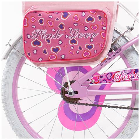 Sch Pink Love 20"" - Bicicletta Per Bambine (6-10 Anni), Ruote 20"", Telaio Acciaio, Con Accessori - Colore Rosa - Foto 5