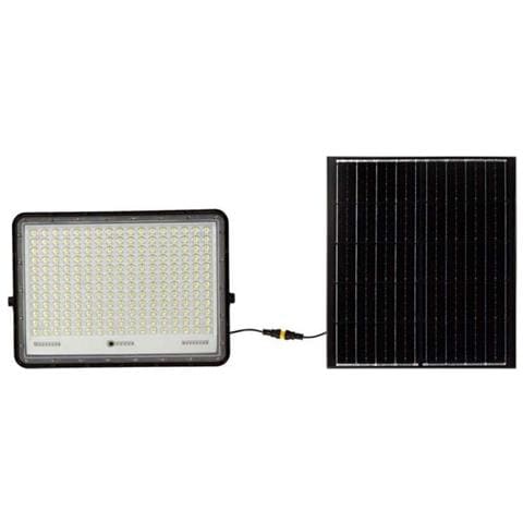 Faro LED con Telecomando e Pannello Solare 30W 6400K IP65, colore Nero - Foto 1