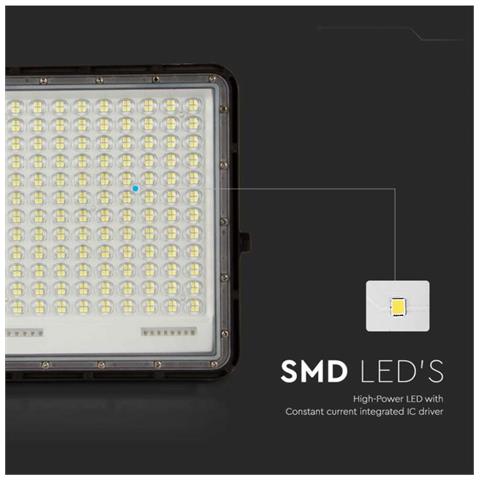 Faro LED con Telecomando e Pannello Solare 30W 6400K IP65, colore Nero - Foto 3
