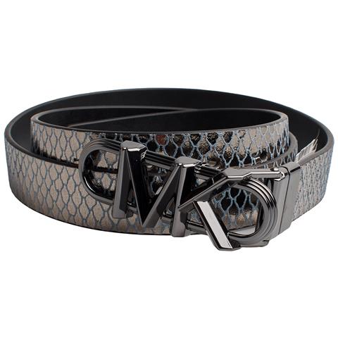 Cintura Sottile Reversibile Da Donna In Pelle Metallizzata 558992 - Foto 1