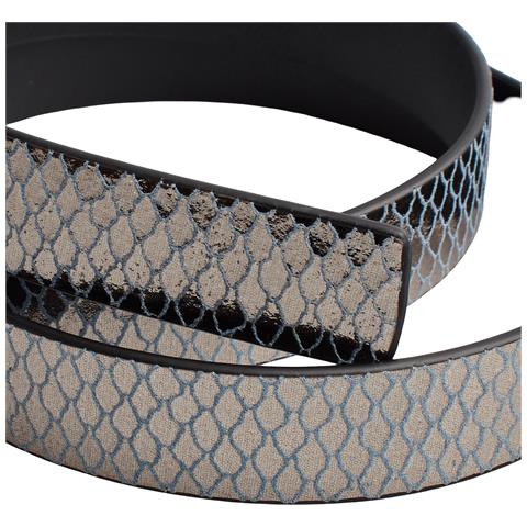 Cintura Sottile Reversibile Da Donna In Pelle Metallizzata 558992 - Foto 4