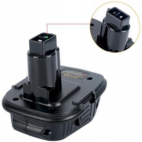 Adattatore Per Batteria Dewalt Dca1820 - Compatibile Con Utensili 18v Nicad /nimh E Batterie 20v Li-ion | Montaggio Facile, Costruzione Robusta - Foto 2