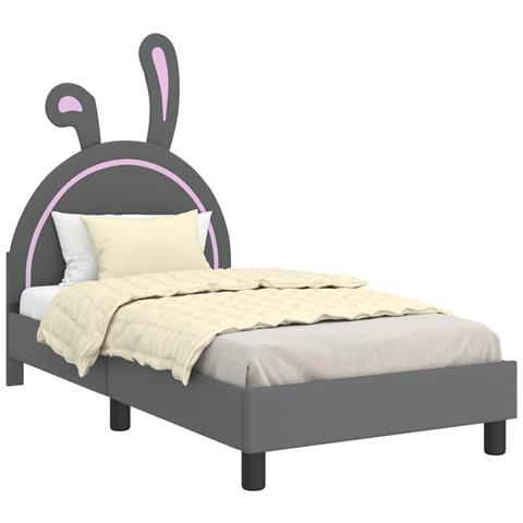 Struttura letto bambini con testata Grigio Chiaro 80 x 160 cm - Foto 1