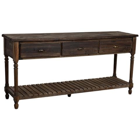 Mobile Da Ingresso In Legno Invecchiato Con 3 Cassetti E 1 Ripiano 184,5x50x86,8 - Foto 1