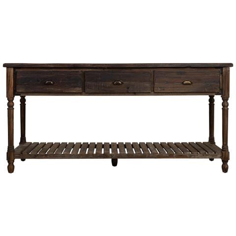 Mobile Da Ingresso In Legno Invecchiato Con 3 Cassetti E 1 Ripiano 184,5x50x86,8 - Foto 2