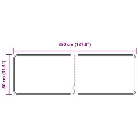 Runner Tappeto MARSA Nero 80 x 350 cm Poliestere e PVC - Foto 7