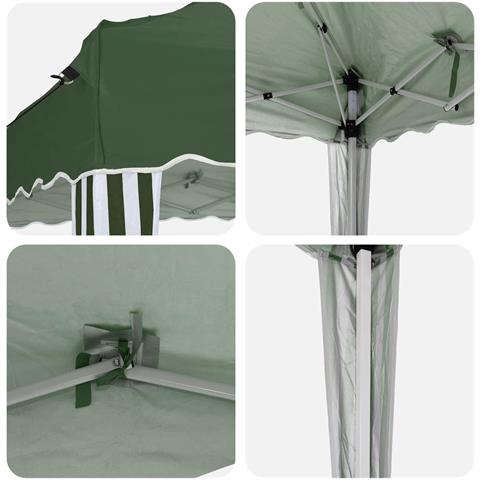 Tenda per feste a pop-up 575 x 290 x 245 cm Verde - Foto 9