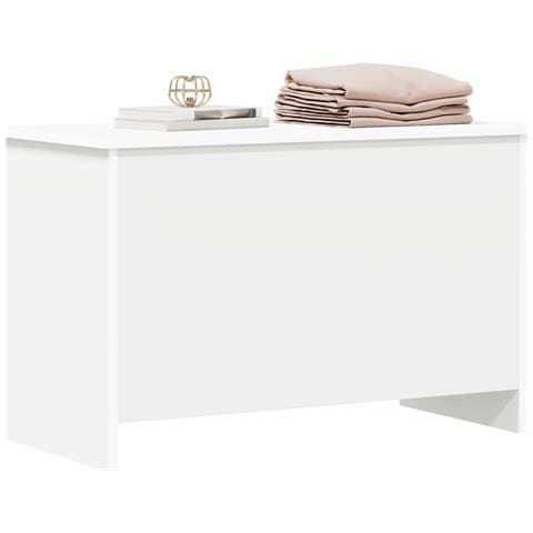 Cassa di stoccaggio Bianco 80 x 40 x 50 cm Legno ingegnerizzato - Foto 2