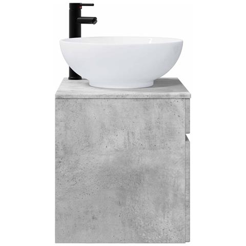 Mobile lavabo da parete Grigio Cemento 49 x 44,5 x 66,5 cm - Foto 2