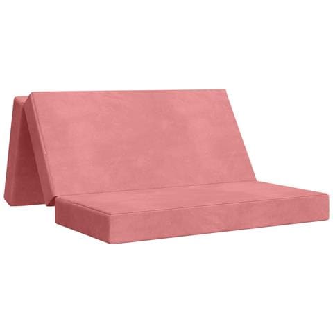 Divano Letto Pieghevole 120 x 67 x 45 cm Rosa - Foto 1
