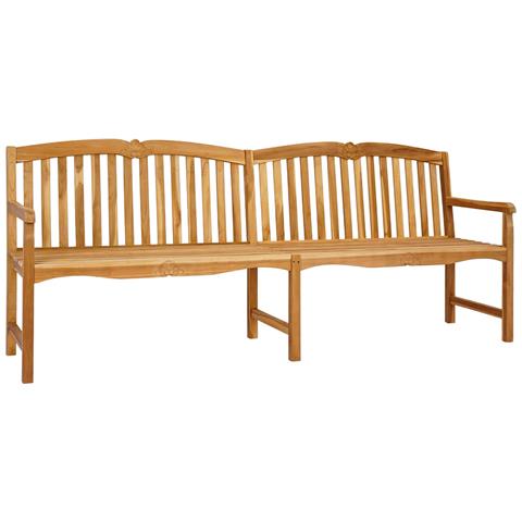 Panchina in legno intagliata a mano Naturale 228 x 61 x 94,5 cm - Foto 1
