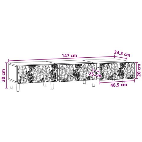 Mobile TV 147 x 34,5 x 30 cm Grigio Cemento - Foto 8
