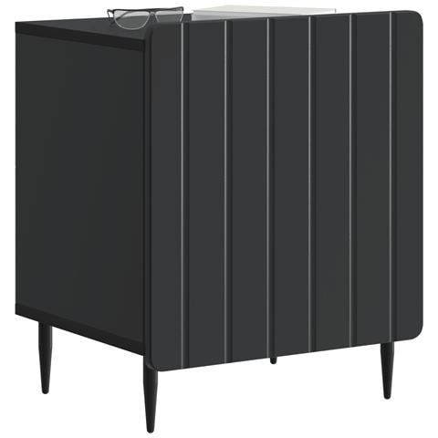 Armadio da Notte 2 pcs Nero 43 x 34,5 x 52 cm - Foto 2